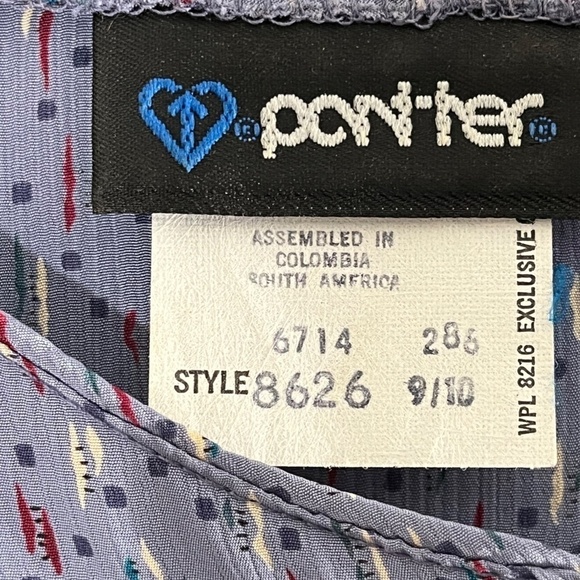 Vintage Top 9 Purple Polka Dot Retro Classic Preppy Coastal Chic Workwear 80s - Picture 2 of 13